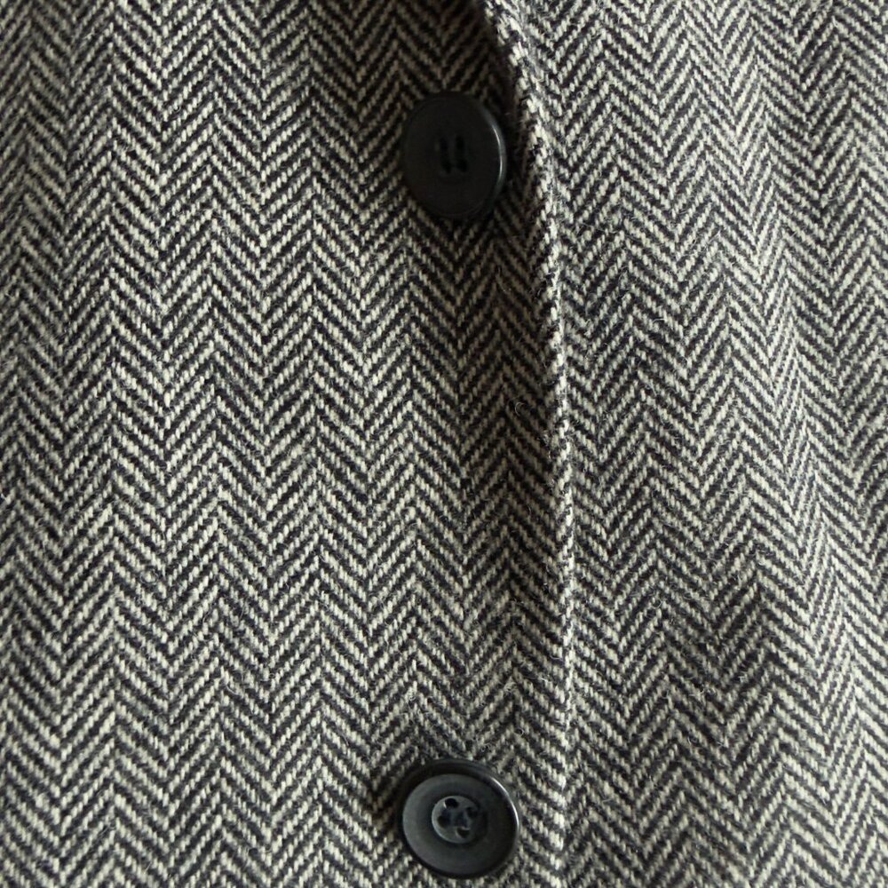 Vintage Haggar Imperial Black & White Herringbone Blazer | Made in USA | 44R - Picture 8 of 14